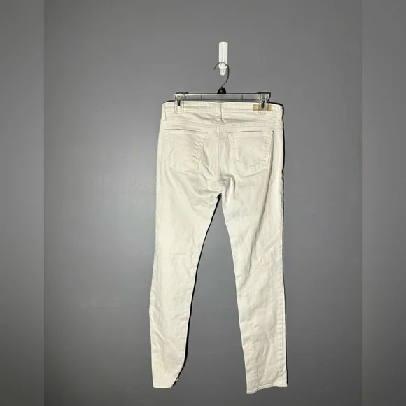 Ag Adriano Goldschmied The Stevie Slim Straight White Jeans Size 28 - Picture 3 of 6